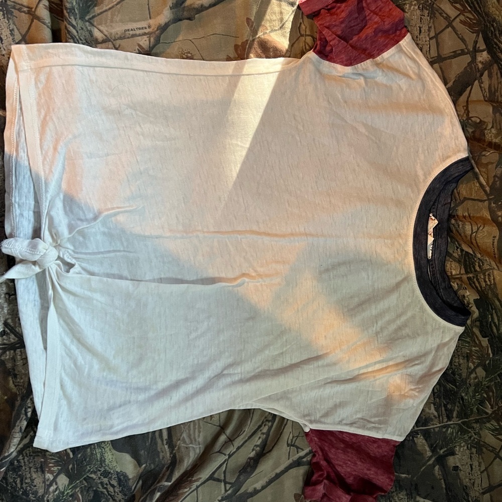 Red, white, and blue shirt